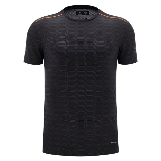 2025 Lamborghini Reflex Poly T-Shirt Black/Orange
