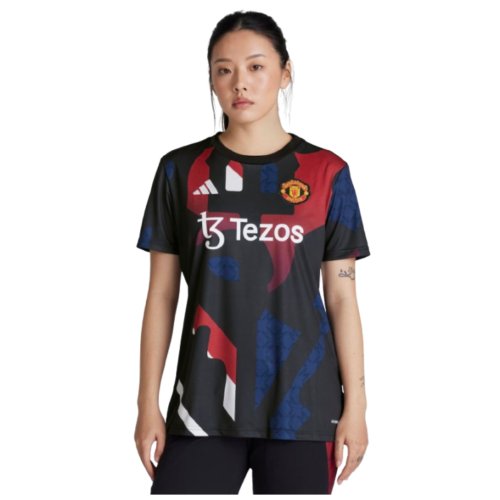 2024-2025 Man Utd Pre-Match Shirt (Black) - Womens
