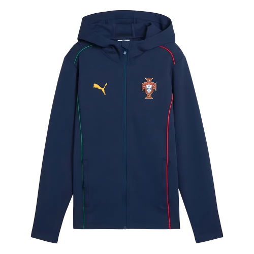 2025-2026 Portugal Casuals Hooded Jacket (Persian Blue) - Kids  2025-2026 Portugal Casuals Hooded Jacket (Persian Blue) - Kids