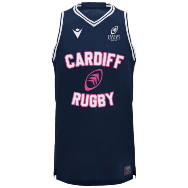 2024-2025 Cardiff Blues Rugby Basketball Singlet (Navy)