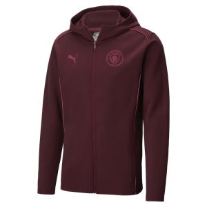 2024-2025 Man City Casuals Hooded Jacket (Dark Jasper)