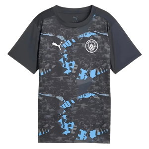 2024-2025 Man City Prematch SS Jersey (Strong Gray) - Kids (Nico 14)
