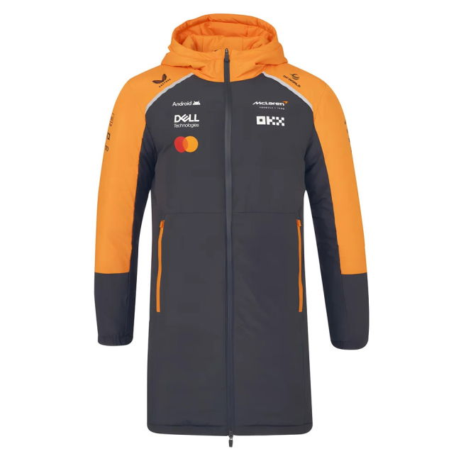 2025 McLaren F1 Team Longline Padded Jacket - Phantom