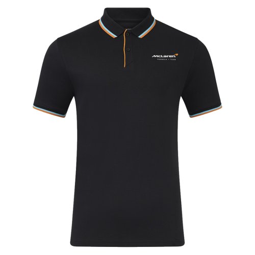 2025 McLaren F1 Core Essentials Polo Shirt (Black)