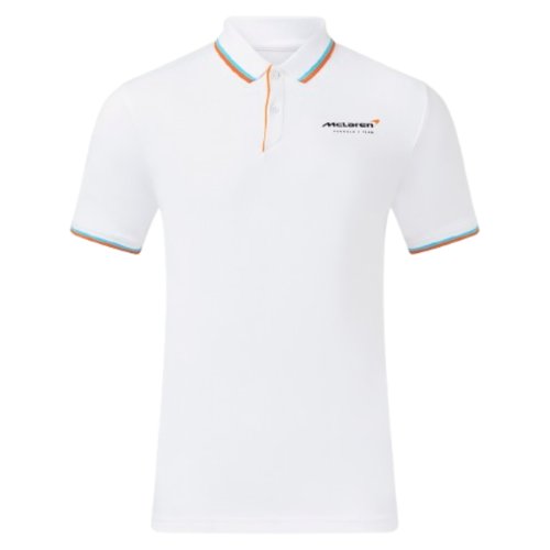 2025 McLaren F1 Core Essentials Polo Shirt (White)