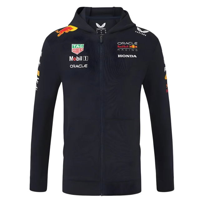 2025 Red Bull Racing F1 Team Full Zip Hooded Sweatshirt (Navy)