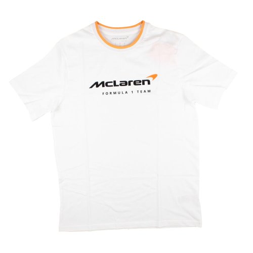 2025 McLaren F1 Mens Core Essentials T-Shirt - Bright White