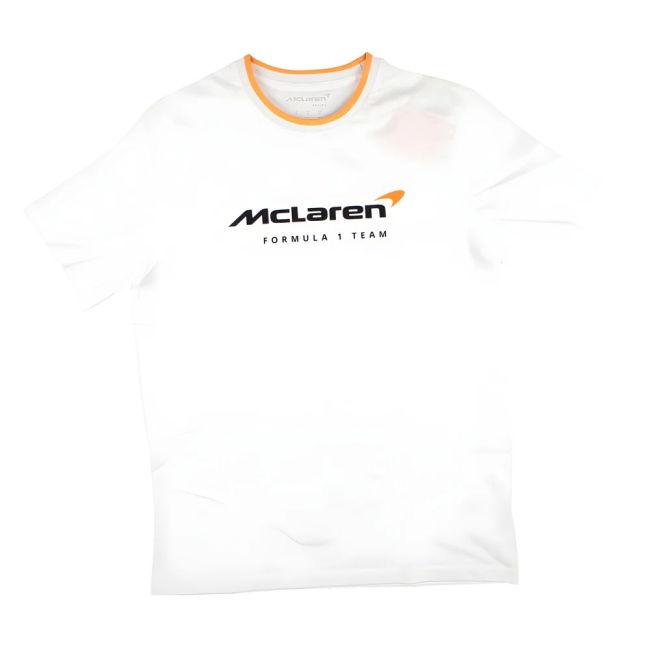2025 McLaren F1 Mens Core Essentials T-Shirt - Bright White