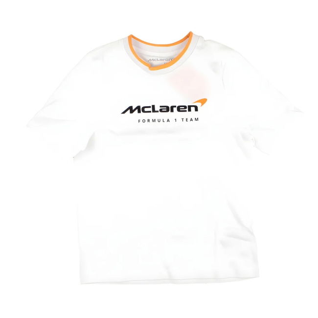 2025 McLaren F1 Core Essentials T-shirt - Bright White (Kids)