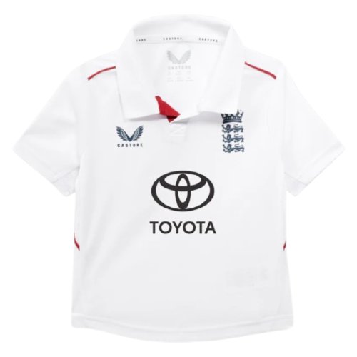 2025-2026 England Cricket ECB Test Replica SS Shirt (White) - Infant