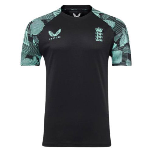 2025-2026 ECB Ashes Pro Training Short Sleeve Tee - Black