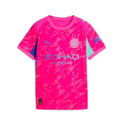 2025-2026 Man City Goalkeeper Home Shirt (Pink) - Kids