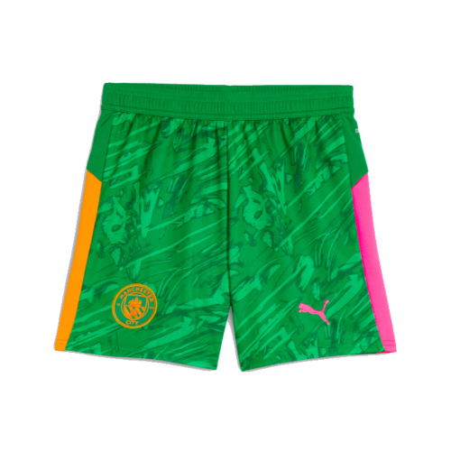 2025-2026 Man City Goalkeeper Away Shorts (Green) - Kids