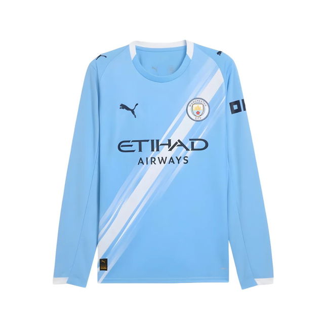 2025-2026 Man City Long Sleeve Home Shirt