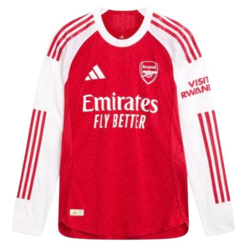 2025-2026 Arsenal Authentic Long Sleeve Home Shirt