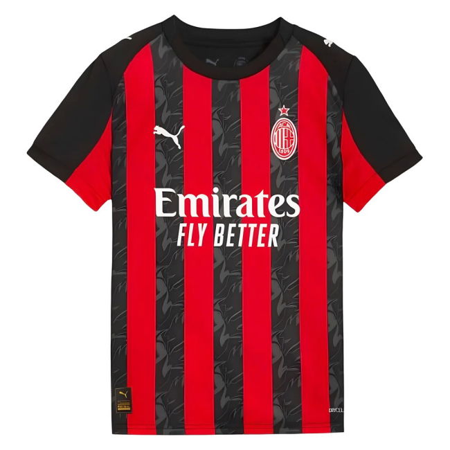 2025-2026 AC Milan Home Shirt (Kids)