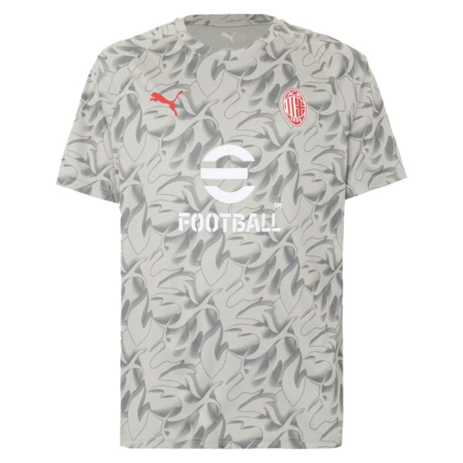 2025-2026 AC Milan Warm Up Jersey (Smokey Gray)