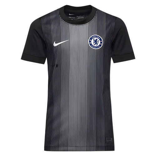 2025-2026 Chelsea Home Goalkeeper Shirt (Black) - Kids