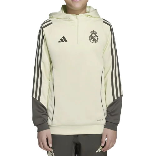 2025-2026 Real Madrid Training Hoody (Almost Lime) - Kids