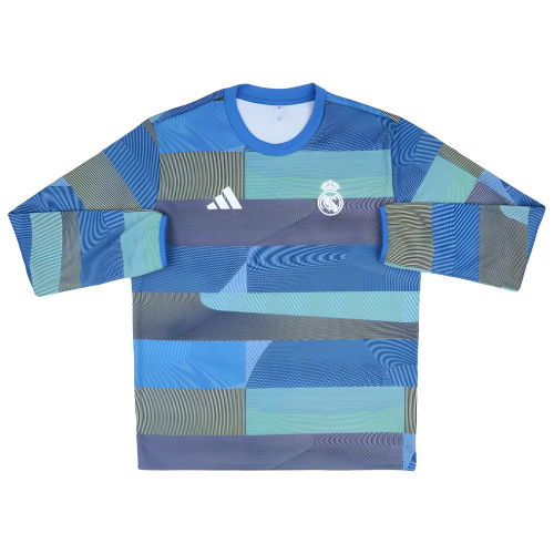 2025-2026 Real Madrid Pre Match Warm Top (Blue)