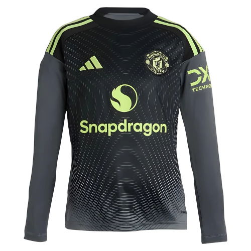 2025-2026 Man Utd Home Goalkeeper Shirt (Grey) - Kids