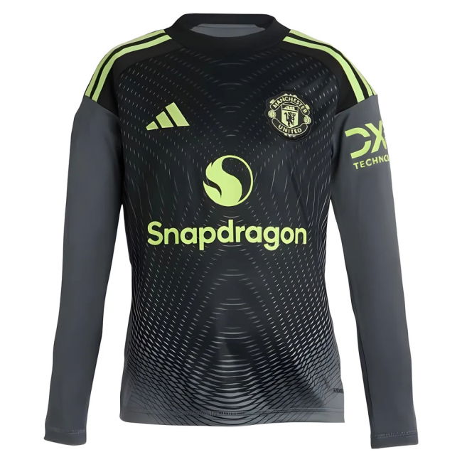 2025-2026 Man Utd Home Goalkeeper Shirt (Grey) - Kids