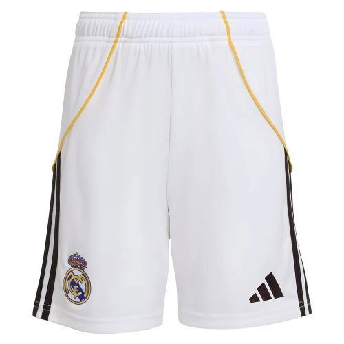 2025-2026 Real Madrid Home Shorts (White) - Kids