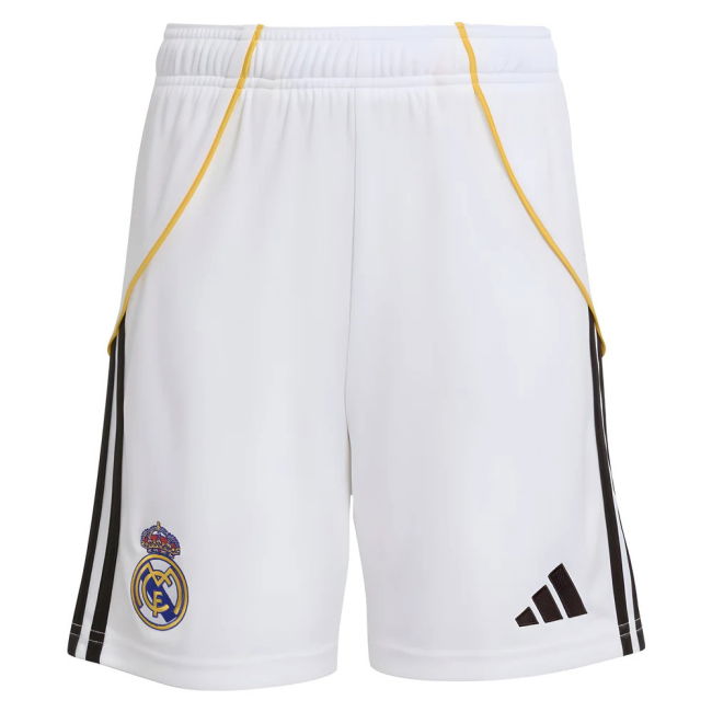 2025-2026 Real Madrid Home Shorts (White) - Kids