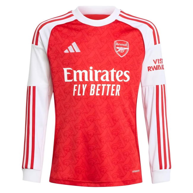 2025-2026 Arsenal Long Sleeve Home Shirt (Kids)