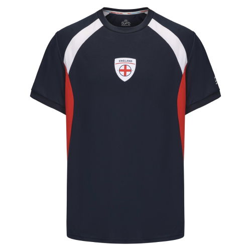 2025 England WEC Poly T-shirt (Navy) - Mens