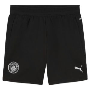 2025-2026 Man City Training Shorts w/pockets (Black) - Kids