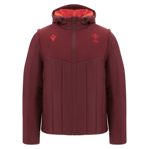 2025-2026 Wales Rugby Travel Bomber Jacket (Deep Red)  2025-2026 Wales Rugby Travel Bomber Jacket (Deep Red)