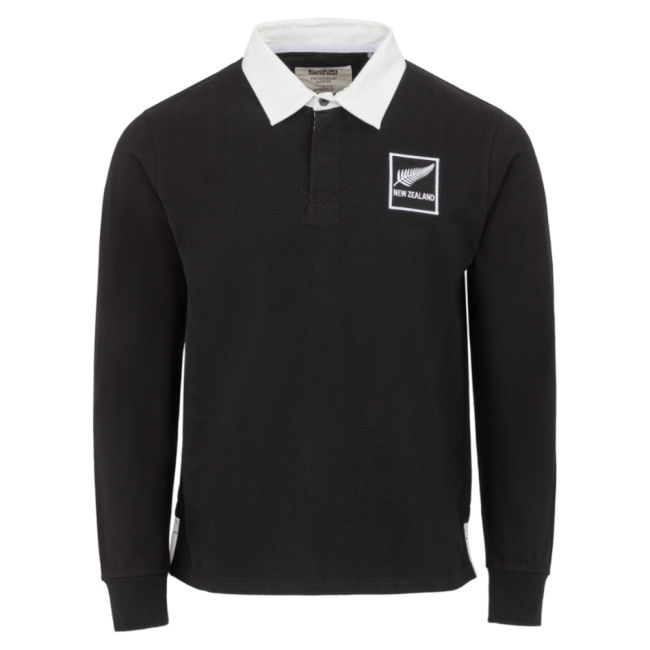 Kooga Vintage New Zealand Men\'s LS Rugby Shirt (Black)