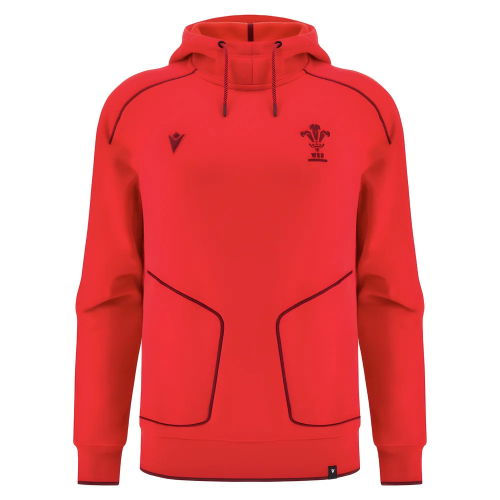 2025-2026 Wales WRU Ath Travel Player Hoody (Red)