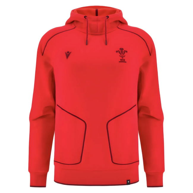 2025-2026 Wales WRU Ath Travel Player Hoody (Red)