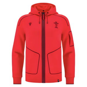 2025-2026 Wales WRU Ath Travel Player Full Zip (Red)