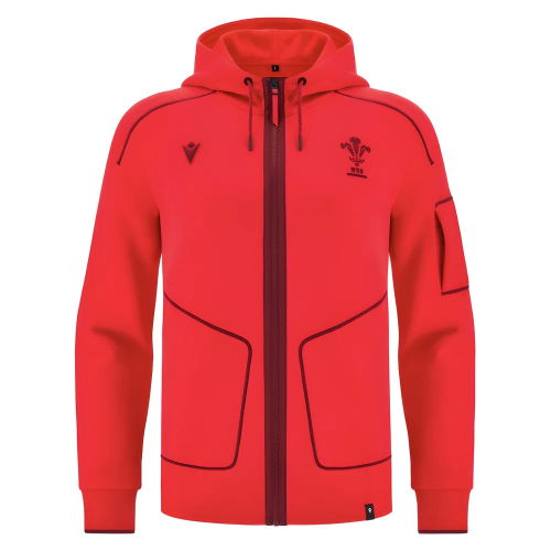 2025-2026 Wales WRU Ath Travel Player Full Zip (Red)
