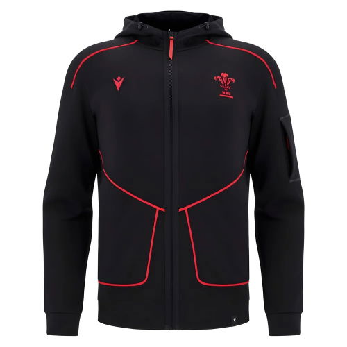 2025-2026 Wales WRU Ath Travel Tech Hoody (Black)