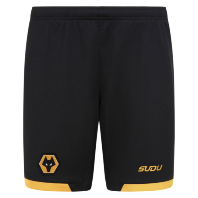 2025-2026 Wolves Home Shorts (Black) - Kids