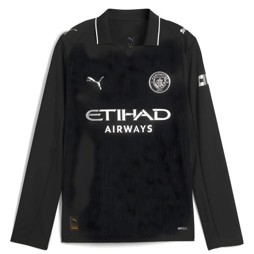 2025-2026 Man City Long Sleeve Away Shirt (Kids)