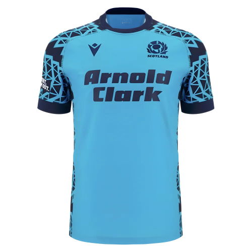 2025-2026 Scotland Rugby Training Jersey (Navy-Sky) - Kids