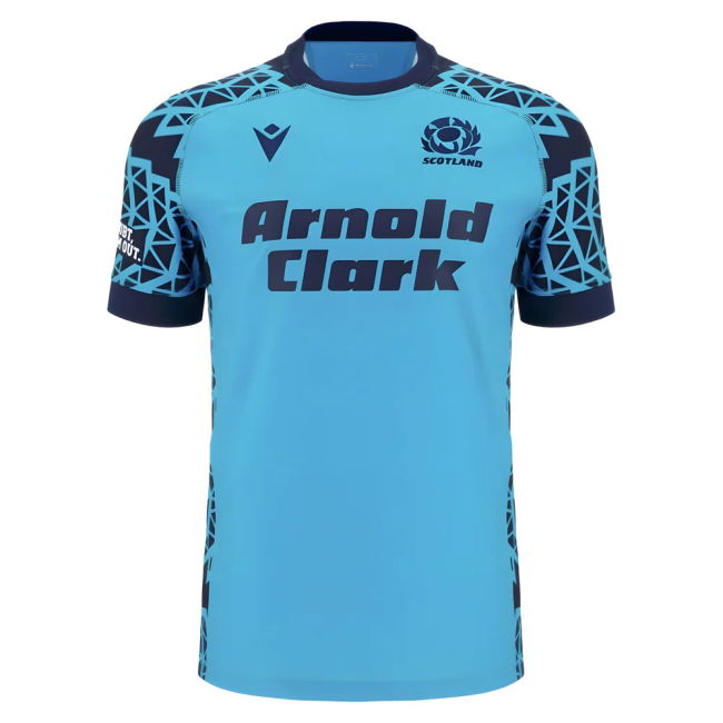 2025-2026 Scotland Rugby Training Jersey (Navy-Sky) - Kids