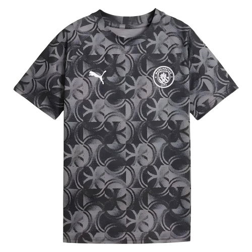 2025-2026 Man City Warm Up Jersey (Black) - Kids