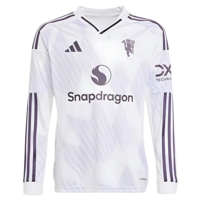 2025-2026 Man Utd Long Sleeve Away Shirt (Kids)
