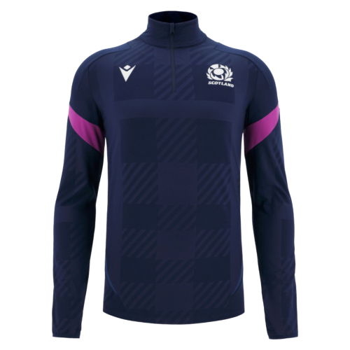 2025-2026 Scotland Rugby 1/4 Zip Training Top (Navy) - Kids