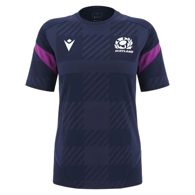 2025-2026 Scotland Rugby Training Shirt (Navy) - Womens
