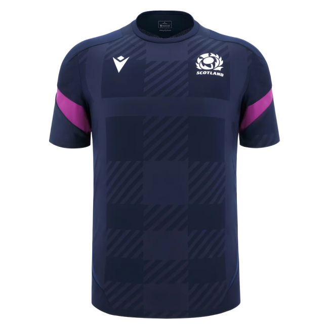 2025-2026 Scotland Rugby Training Poly Shirt (Navy)