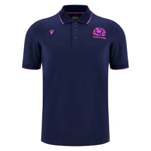 2025-2026 Scotland Rugby Ath Polo Piquet Shirt (Navy)