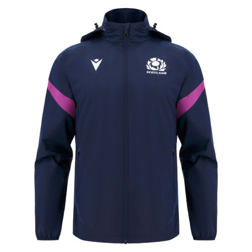 2025-2026 Scotland Rugby Training Rainjacket (Navy)