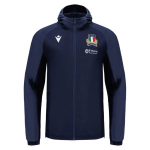 2025-2026 Italy FIR Rugby Rain Jacket (Navy)
